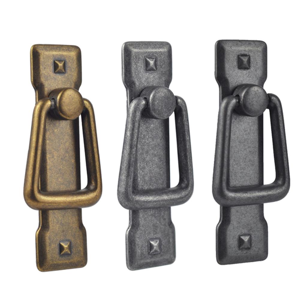 Wardrobe Rings Pulls Zinc Alloy Dressers Knob Cupboard Handle Vintage Furniture Handle Bedside Cabinet Pull Hardware
