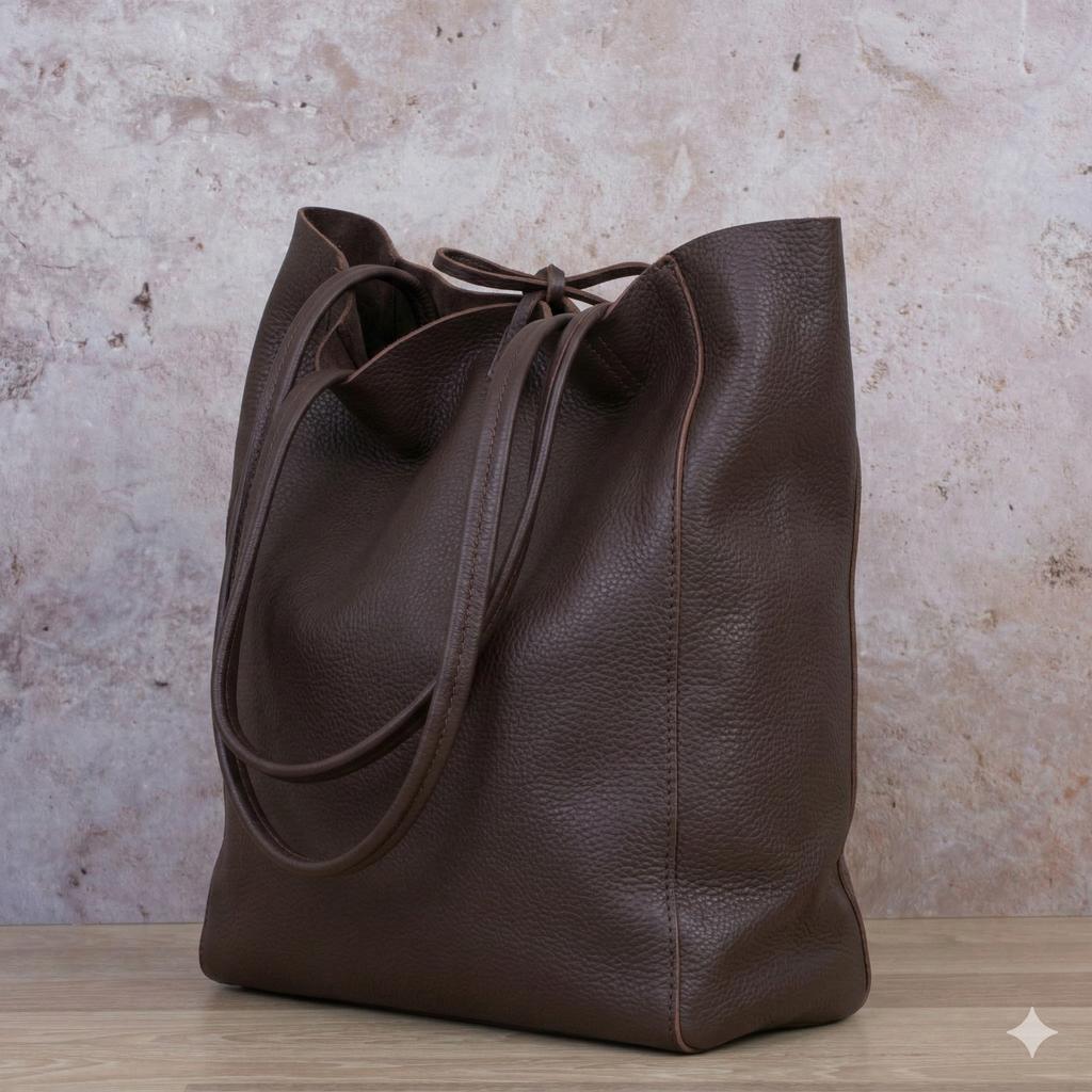 Vera Pelle Corda Chocolate Leather Bag