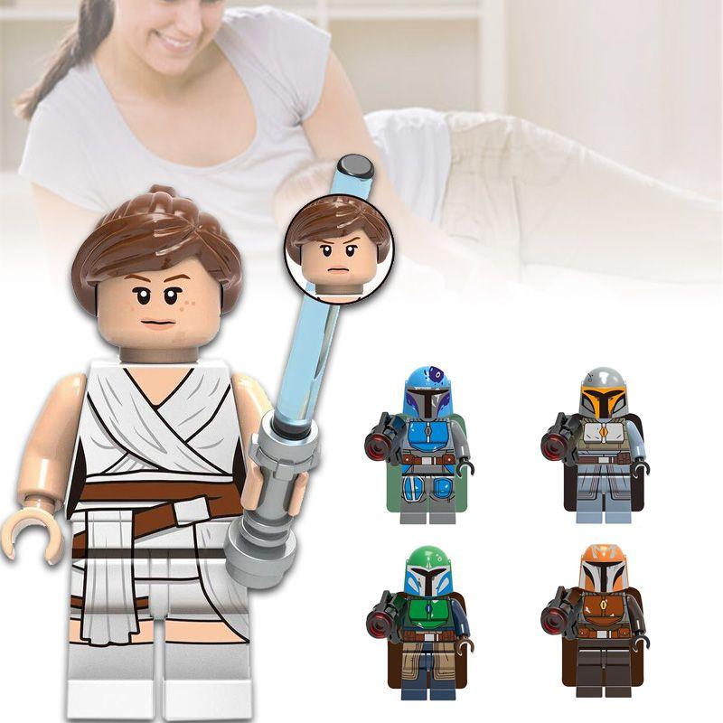 Minifigures Buliding Blocks Bricks Figures Rey Boba Fett