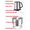 500W 3 Speeds 6L Electric Meat Chopper Vegetable Grinder Mincer Food Processor Cutter Slicer 304 Stainless Steel 220V/50HZ