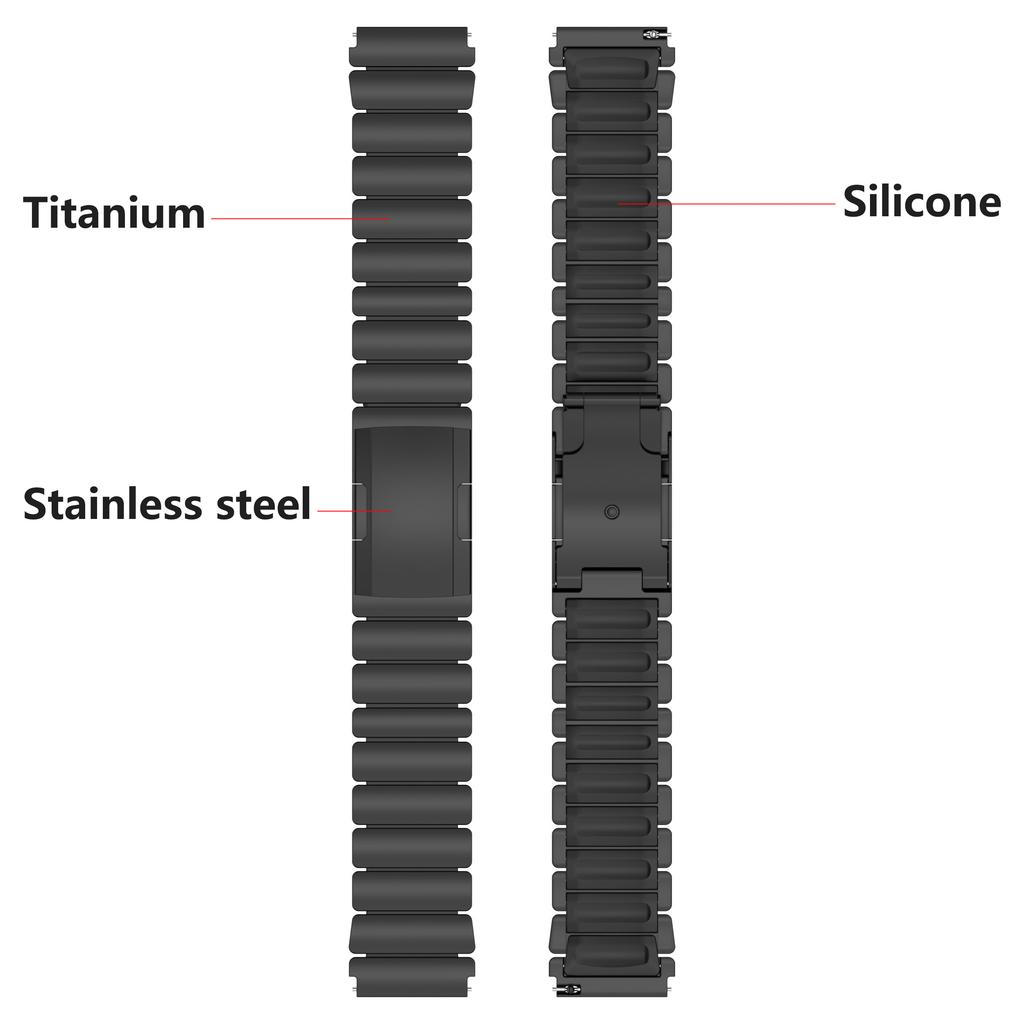 Pulseira de Titânio + Silicone de 22mm Para Suunto Vertical 2 / Run / RACE 2 S / Pulseira Ocean Band Para Suunto 5 9 Peak Pro Pulseira