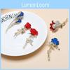Trendy Flower Rose Jewelry Pin Accessory With Alloy Material For Attire Formal