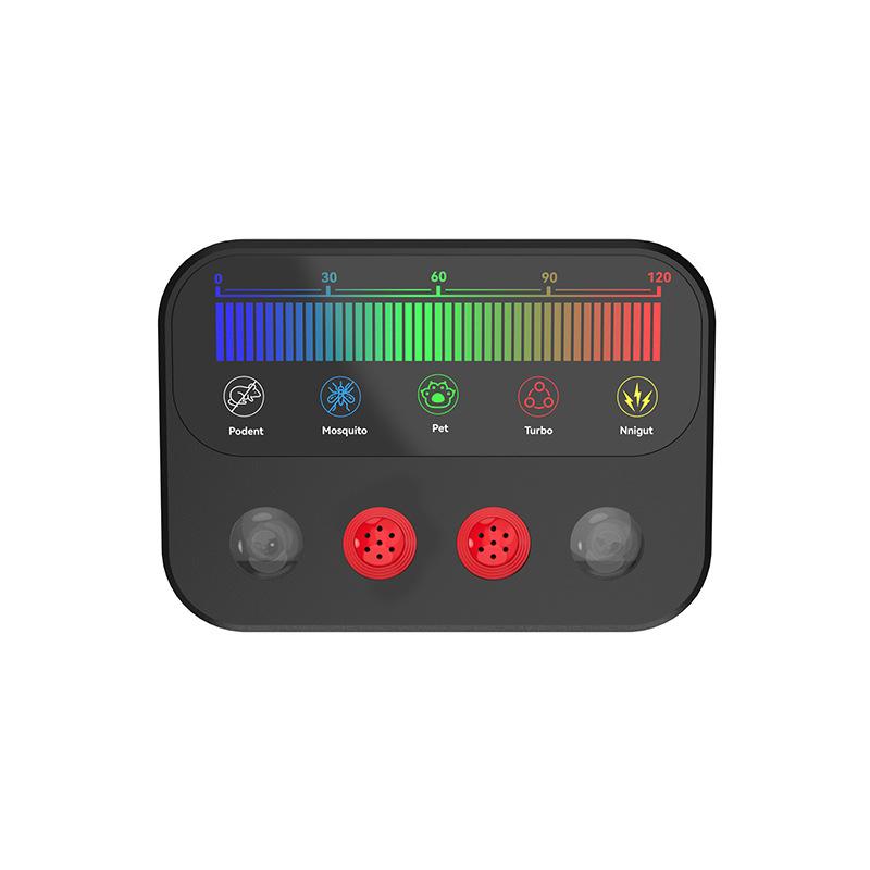 

Ultrasonic Mouse Repellent , 5 Modes, 360° Jump, Speaker, Rodents, Insects Black