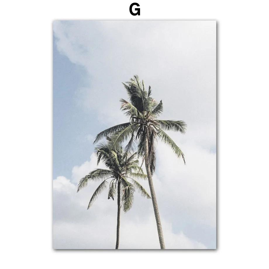 Sea Beach Bathing Place Boat Coconut Ocean Posters And Prints Canvas Painting Nordic Wall Art Pictures For Living Room Decor