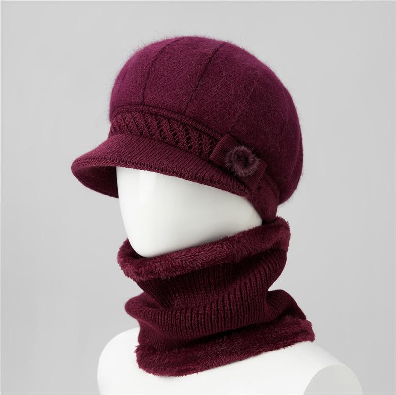 Ladies Hat New Autumn and Winter Wool Hat Thermal Cap Cotton Hat