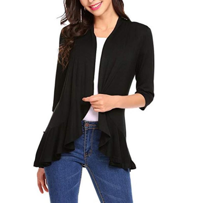 Spring & Autumn Women's Solid Color Cardigan - European & American Hot-Selling Fashion