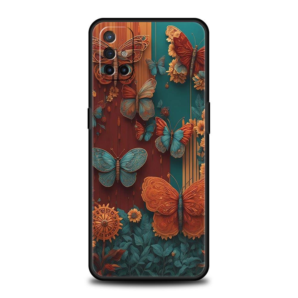 Fashionable Butterfly Flower Phone Case For Oneplus 13R 13 12R 11 10T 10R Nord N100 N200 N10 10 9 9R 9RT CE 3 2 Z Pro Soft TPU