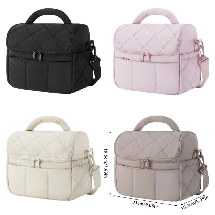 Soft Sided Insulated Food Bag Waterproof Interior Double Carrying Options Practical Tear Resistant Lunch Bag For Adults