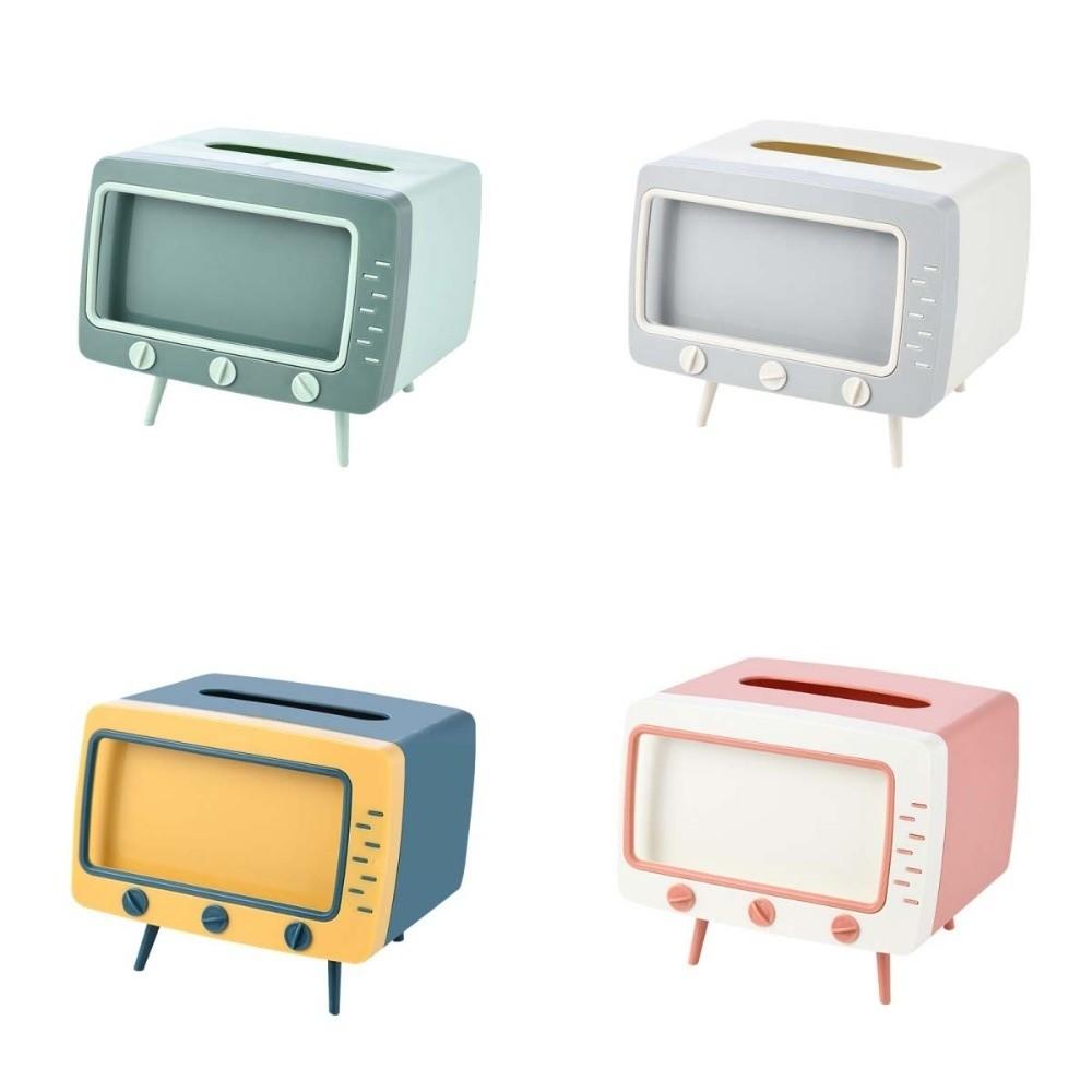 Square Paper Storage Box Phone Holder Tissue Dispenser TV Desktop Tissue Box  Household