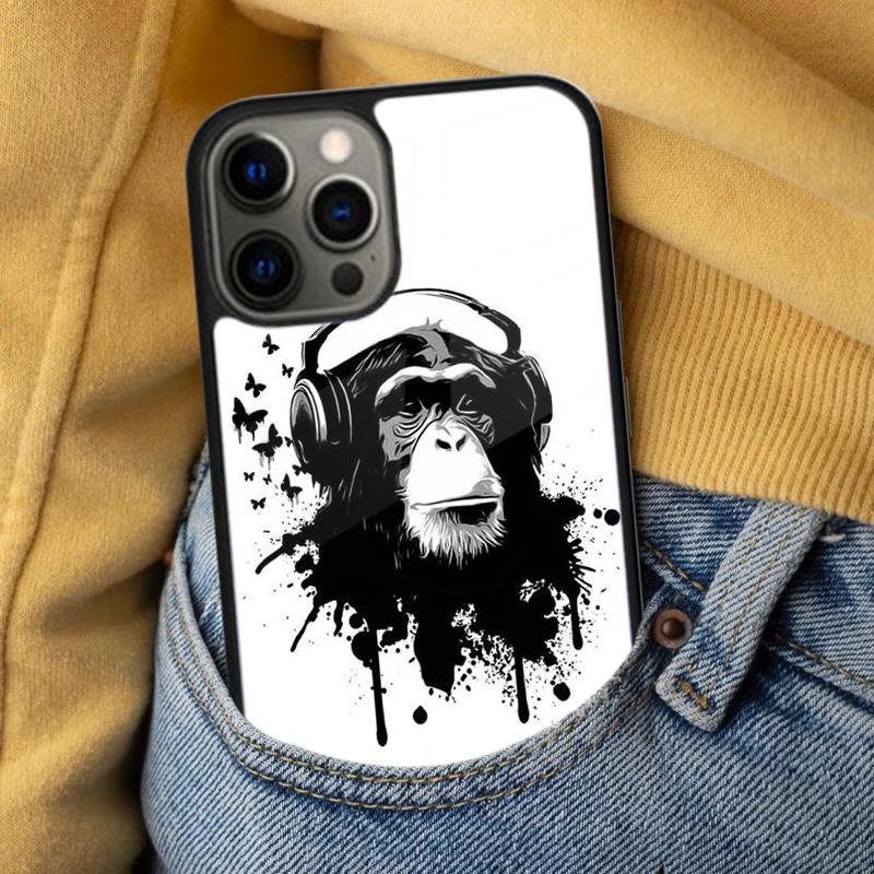 Cartoon Monkey Soft Phone Case for iPhone 17 Air 16e Pro Max 15 Pro 13 14 Plus 11 12 MagSafe Magnetic Coque