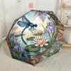 Art Nouveau Dragonfly Compact Travel Automatic Umbrella Compact & Durable 8-Rib Design Durable Plastic & Iron All-Season Travel