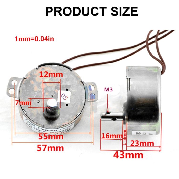 TYD50 Synchronmotor 220V-240V 50 U/min 4W CW/CCW Drehmotor Ersatz für Elektrischen Ventilator Drehende Lichtboxen