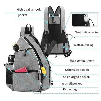 Pickleball Rackets Backpack For Men Women Sports Reversible Pickleball Paddle Bag Tennis Racquetball Badminton Travel Sling Bag