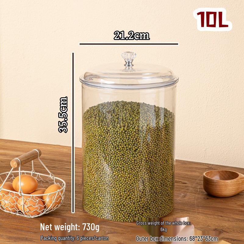 Sealed Plastic Storage Jar for Dried Tangerine Peel, Grains, Cereals, Dried Fruits, Kitchen Snacks, and Refrigerator Storage.
