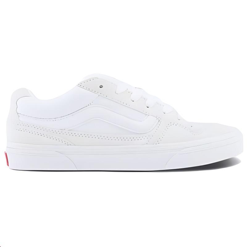 Vans Caldrone Mesh Suede Fashion Comfortable Shock Absorption Impact Resistance Wear Resistant Low Top Skate Shoes Women Sneaker White VN0007P9WHT