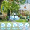 Solar Bird Bath Fountains Pump Plastic Outdoor Hanging Hummingbird Feeder Birdbath with Metal Hook Yard Patio Garden Decoration