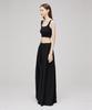 Meuameu Signature Unbalance Band Pin Tuck Flare Slacks