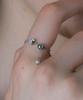 Pearly More Small Crystal Chain Ring_Pm25R001Ss