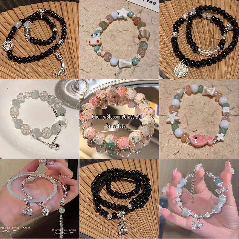 Korean-Style Versatile Pearl Bracelet for Women: Light Luxury, Exquisite, High-End Feel, Popular Beaded Bangle, Elegant Hand Jewelry.