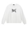 Grenzüberschreitender E-Commerce Herbst und Winter Lila klassischer Buchstabenaufdruck Amerikanische Streetwear Trendmarke schwerer Pullover Frottee Pullover