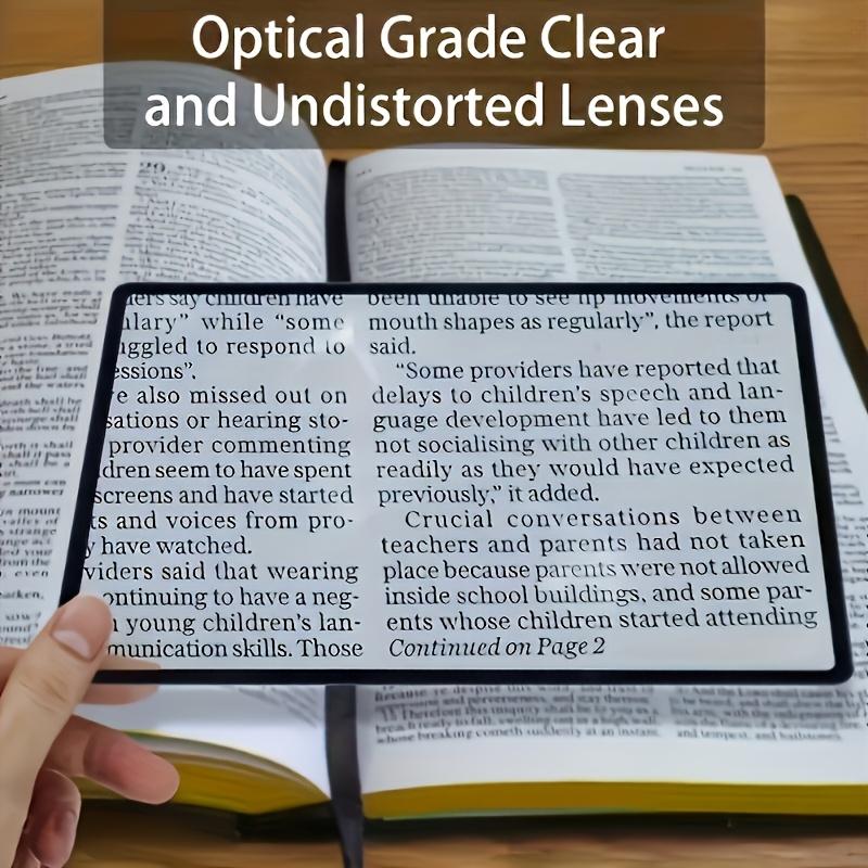 1pc Ultra-Thin HD Magnifying Bookmark - Transparent PVC Full Page Lens for Easy Reading, Optical Grade Clear and Undistorted Text, Perfect for Seniors