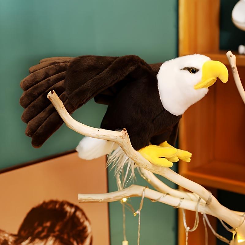 1PC Simulation Bald Eagle Plush Toys, Cute Cartoon Stuffed Animal Dolls, Soft Fluffy Significant Other Dolls