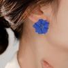 2023 Blaue Blume Silbernadel Ohrringe - Trendig und Elegant