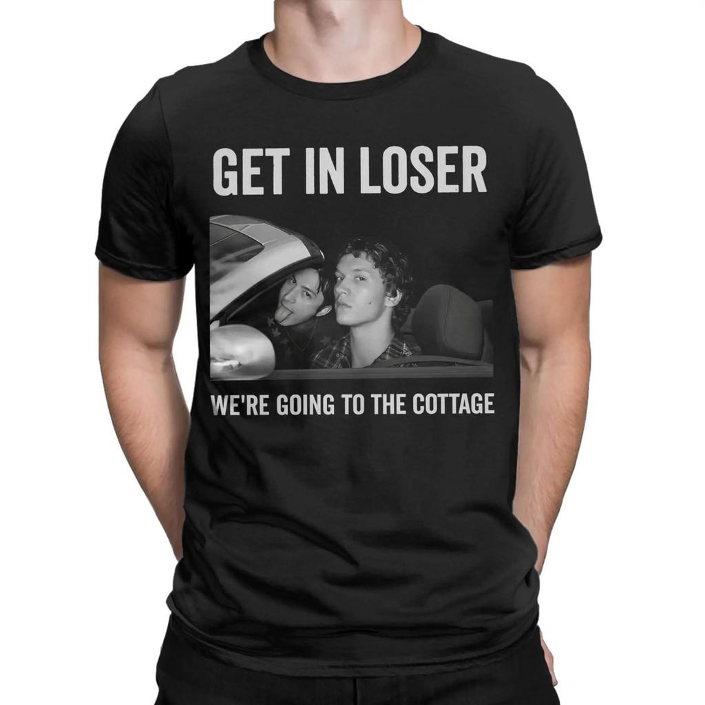 Get In Loser We're Going To The Cottage Heated Rivalry Ilya And Shane T Shirts Men's 100% Cotton T-Shirts O Neck Tees Tops