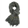 Tassel Winter Men's Scarves Cotton Linen Yarn-dyed Neckerchief  Wrap Casual Long Scarf  Outdoor