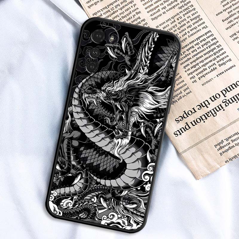 Anime Dragon Design Phone Case For Motorola G85 Edge 50 G24 G35 G14 G04 40 G72 G34 G G54 G13 G32 5G Black