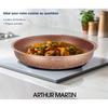 Set of 3 Frying Pans - All Hobs Including Induction - ARTHUR MARTIN - AM9811 - Ø 20, 24 and 28 Cm + 1 Removable Handle - Terracotta