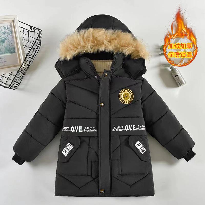 Thick and Fashionable Cotton-padded Clothes for Children, Winter Boys' Casual and Warm Cotton-padded Jacket