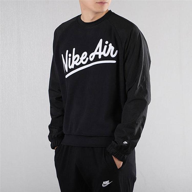 Nike Air Fleece Crew Sweatshirt Men Tops Black BV5188-010