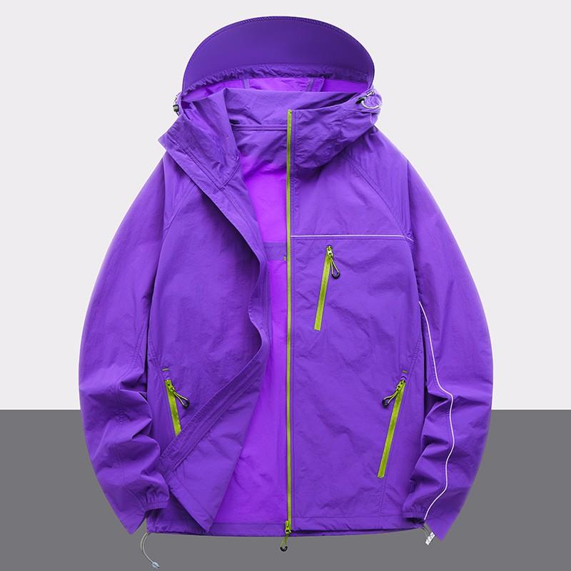 UPF50 Lightweight Hooded Sun Protection Jacket Men Women Outdoor Activities Breathable Windbreaker