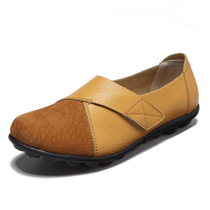 Orthopedic PU Leather Loafers Soft Sole Casual Flats Shoes For Women Students Plus Size