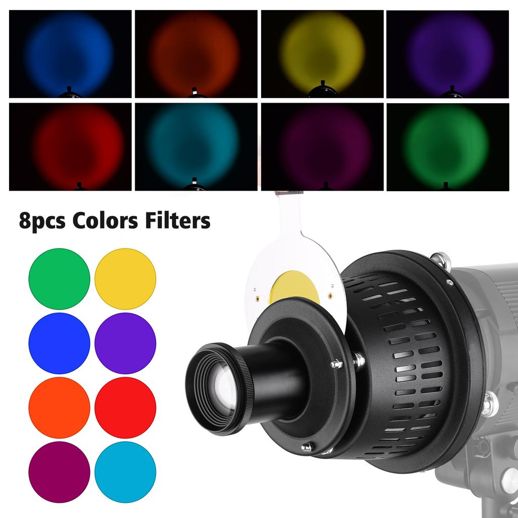 Bowens Mount Optical Snoot Conical Focalize Kondenzátor Art Speciální efekty Tvarovaný paprsek světla
