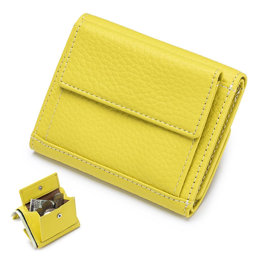 

New niche design short wallet women s fashion three-fold wallet mini Japanese multi-card card bag tide