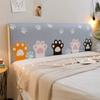 Elastic Bed Head Cover Cartoon Dustproof Bedside Cover Skin-friendly Feel Cat Pattern Bed Back Dust Protector Cover for 1.5m Bed
