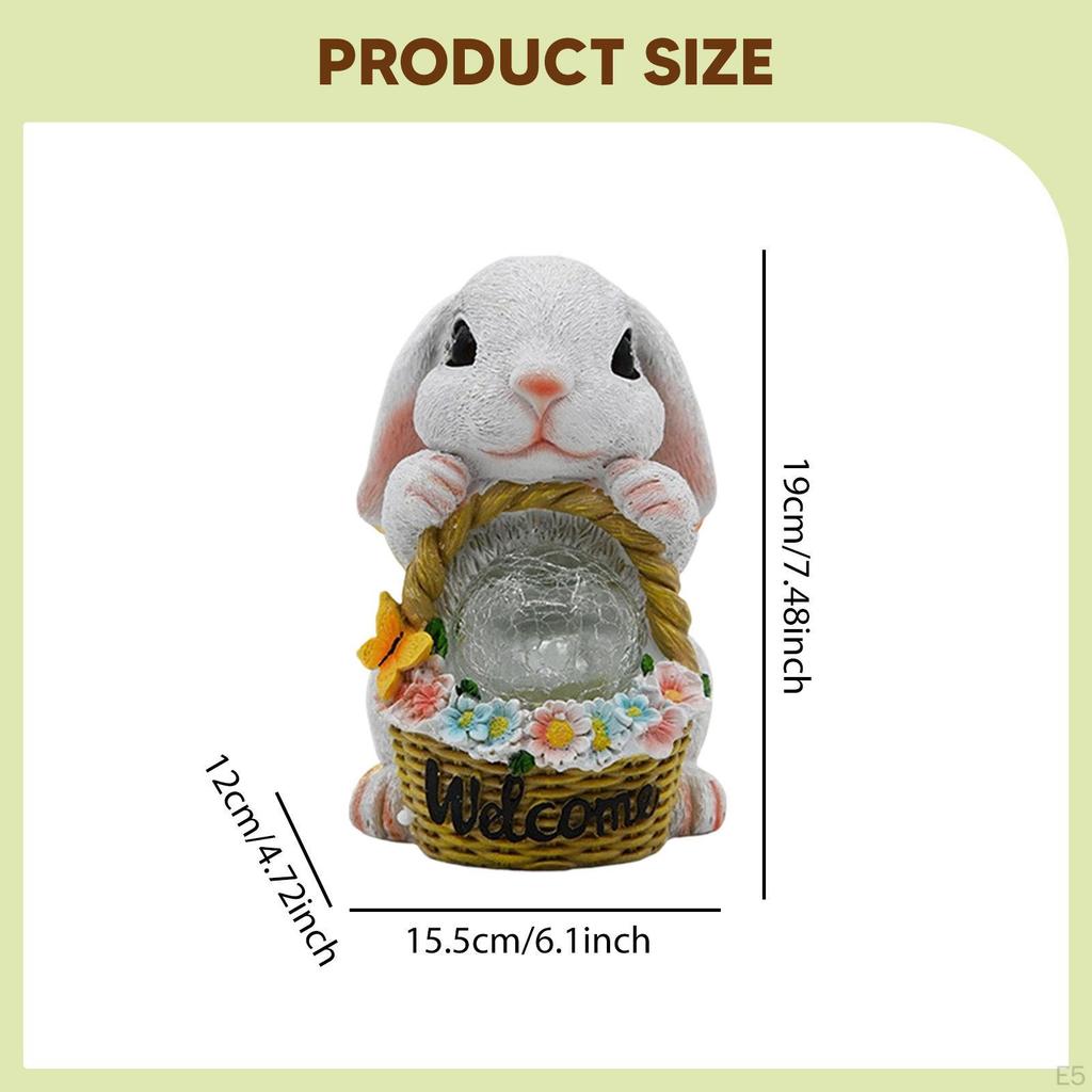 , Easter Bunny Figurine, Collector's Item for Garden, Waterproof, Gift Patio Or Balcony,
