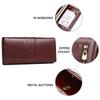 Women Cow Leather Long Wallet RFID Anti-theft Genuine Leather Multi Slot Card Bag Multifunction Fashion Female Coin Purse Large Capacity Clutch
