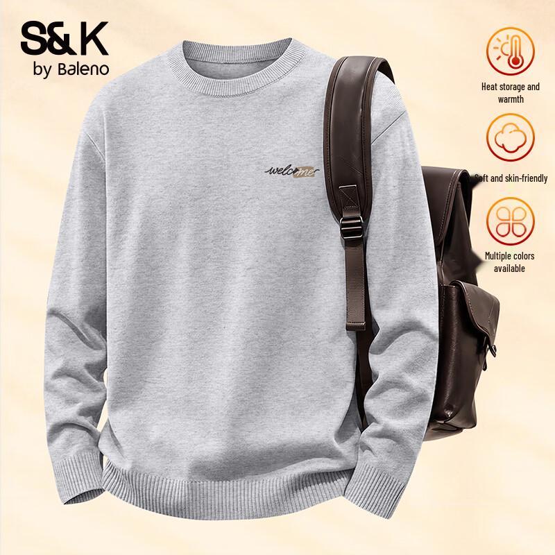 Baleno S&K Collection Men's Fleece-Lined Thermal Knit Sweater