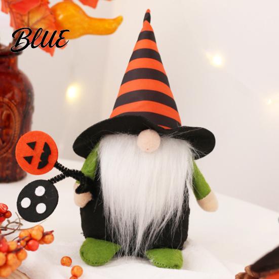 Flauschiger Langhaar-Bart-Gnom Halloween-Gnome Plüsch Handgemachte Dekoration Zwerg Elf Ornamente zur Dekoration Etagere Heimtischdekoration