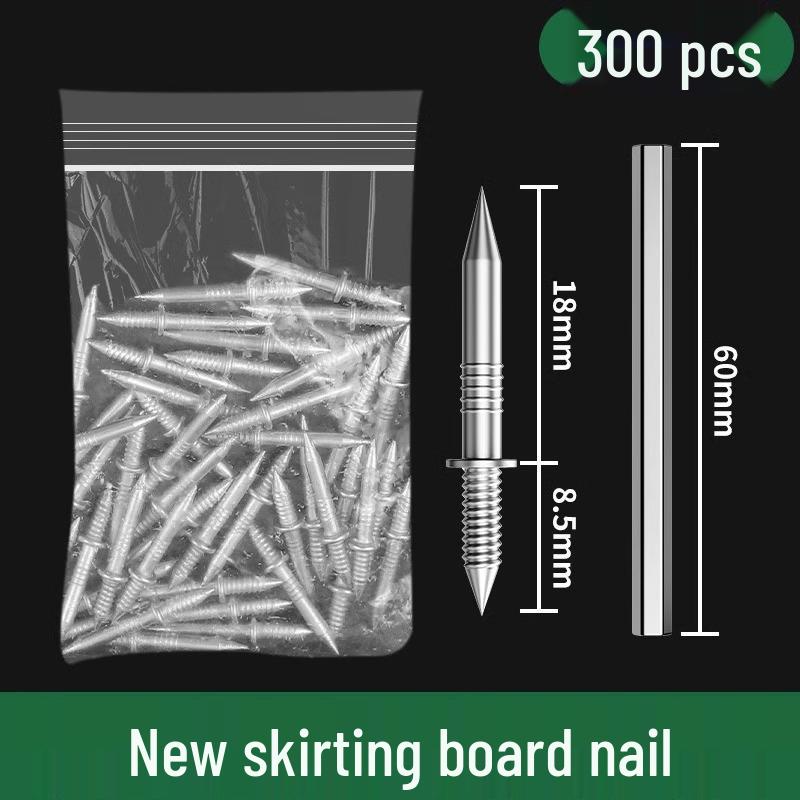 Seamless Solid Wood Skirting Board - Two-Way High-Strength Staircase Horn Nail, No-Punch Woodworking.