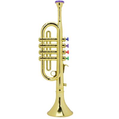 Gift Kid Trumpet Golden Coated Plastic Children Preschool Music  Gift Wind Instrument Music  Kid Trumpet Wind Instrument