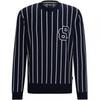Mens Striped Knitted Casual Jumper
