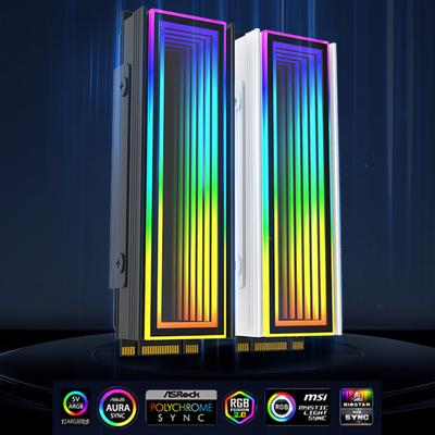 New ARGB M.2 SSD Radiator Hard Disk Heatsink M2 Radiator 5V 3Pin ARGB Aura Sync M.2 2280 NVME Solid State Drive Heatsink Cooler