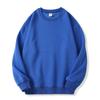 2025 Winter Men's Pure Color Cotton Round Neck Hoodie - Trendy Couple Youth Pullover with Print