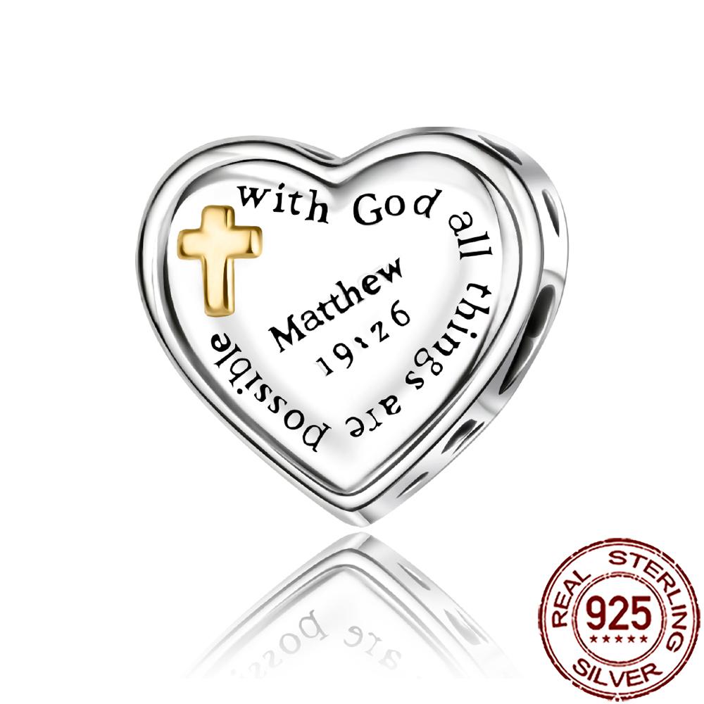 New Charms Copper Sparkling Mum Mother Family Love Heart Beads Fit Original Bracelet Necklace Diy Jewelry