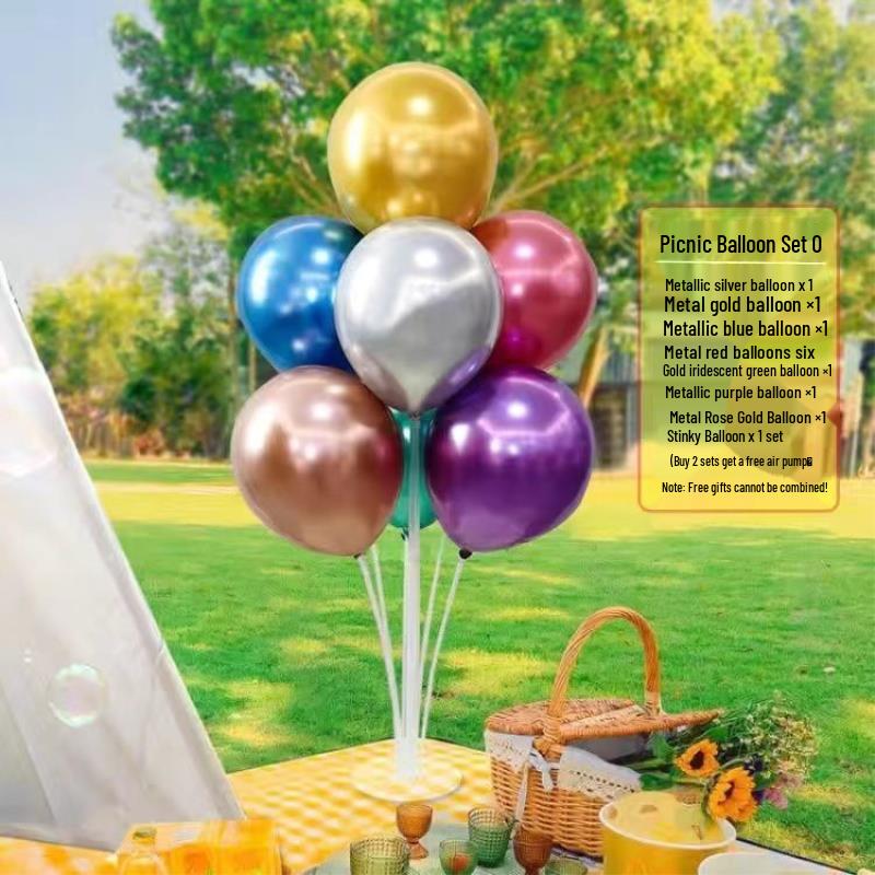 Smiley Daisy Balloon Set: Picnic & Birthday Photo Props for Kids