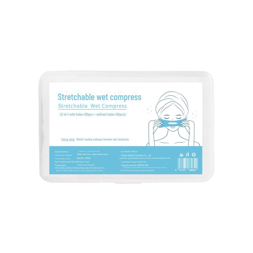"Stretchable Cotton Pads for Wet Compress - Face, Nose & Eyes"
